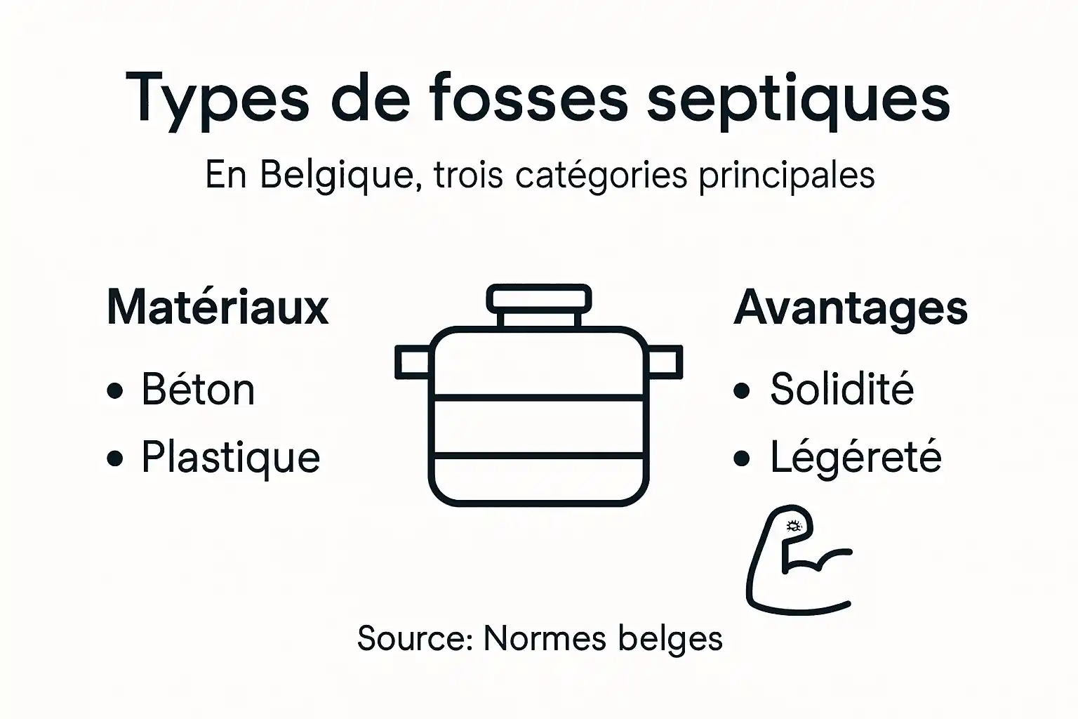Aperçu illustré des différents modèles de fosses septiques