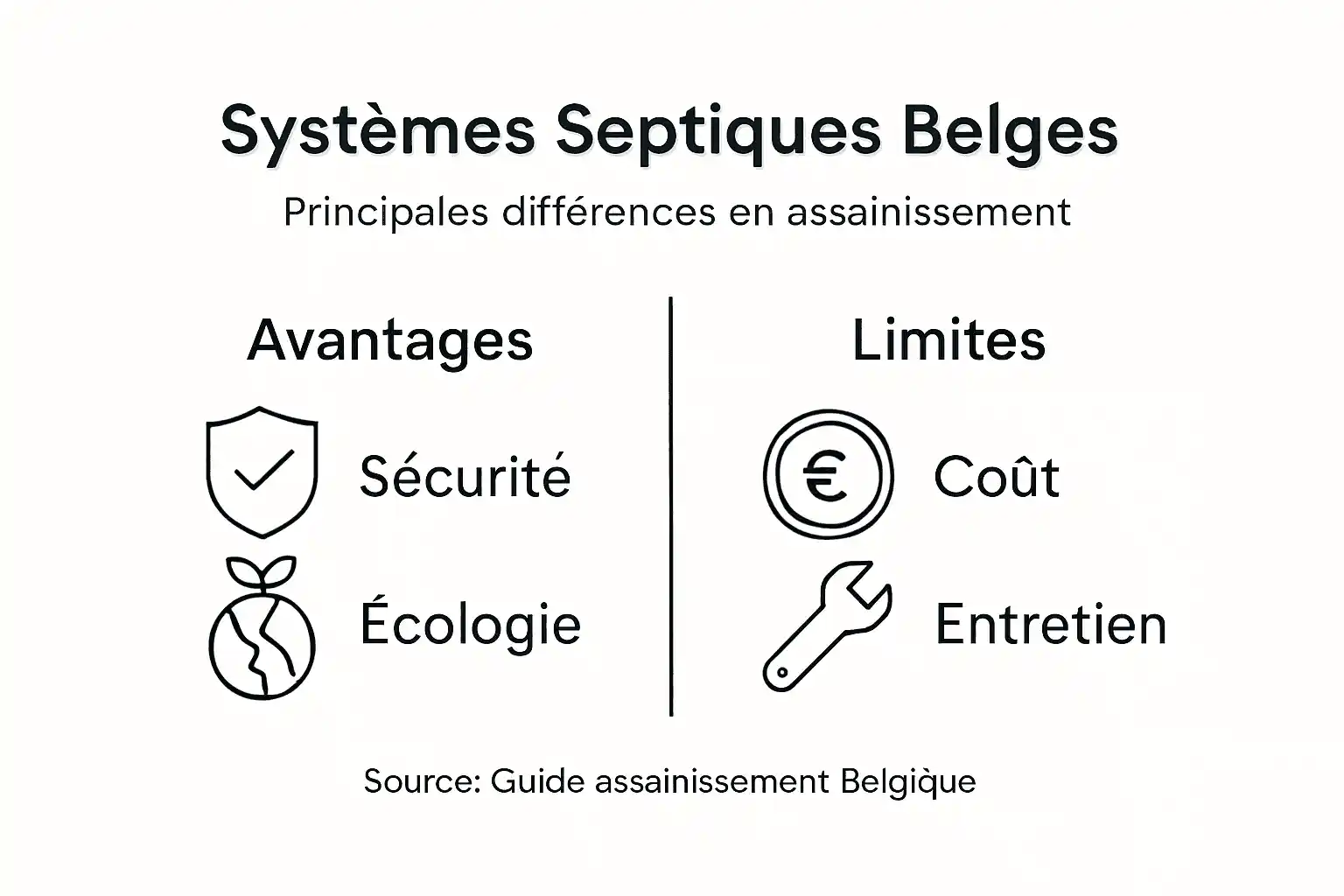 Infographie : tout savoir sur les systèmes d’assainissement individuel en Belgique – atouts et contraintes